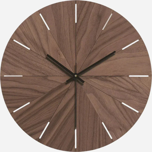 Silent Modern Wall Clock with Wood Effect – Elegant & Minimalist Home Decor for Living Room or Bedroom